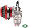 GOOFIT Carburatore Minimoto con Filtro Aria 44mm del Filtro Carburante Sostituzione per 2 Tempi 43cc 47cc 49cc Pit Bike Mini Quad ATV Scooter Rosso