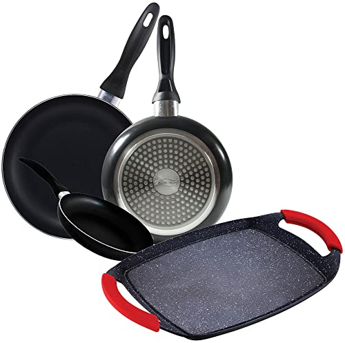 San Ignacio Cune SIP Set 3 Sartenes + Plancha Grill, aluminio Prensado