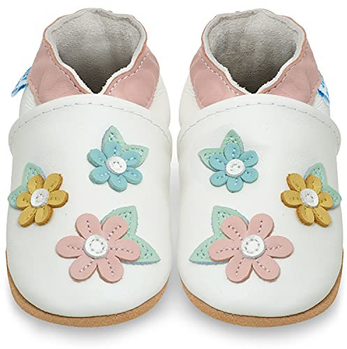 Juicy Bumbles Lauflernschuhe Mädchen Krabbelschuhe Babyschuhe/Frühlingsblüten 12-18 Monate (Größe 22/23)