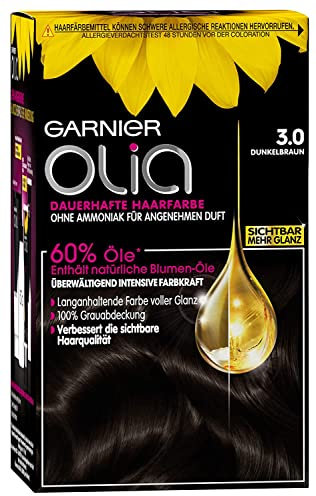 Garnier Olia 3.0 Dunkelbraun coloración del cabello Marrón - Coloración del cabello (Marrón, Mujeres, 1 pieza(s), Caja)