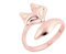 Fashion Rose Gold Verlobungsringe für Frauen Mädchen Chanlder verstellbar Fuchs Tier Knuckle Schmuck Geschenk