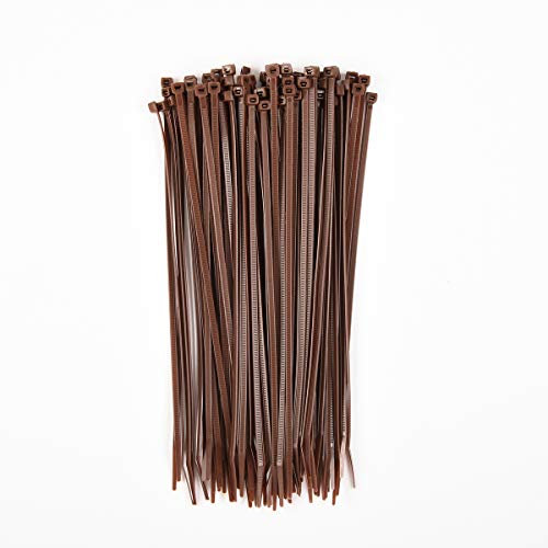 ZipTie.com 11-Inch Dark Brown Nylon Multi-Purpose Zip Ties - 75-lb Tensile Strength Cord Management - UL Listed Tie Wraps - Indoor Multi-Purpose (100-Pack)