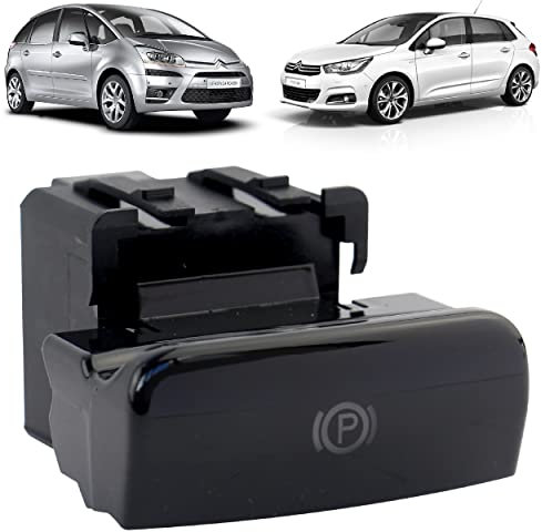 Botón freno mano compatible para Citroen C4, C4 Picasso 1, Grand Picasso 1, DS4 (2006-2019) mando eléctrico - interruptor de freno aparcamiento
