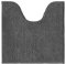Decomira Badematte rutschfest WC Vorleger mit Ausschnitt | Als Badteppich Set kombinierbar | Badezimmer-Teppich Bad-Vorleger waschbar aus Chenille | Für freistehende Toiletten | Dunkelgrau - 45x45 cm