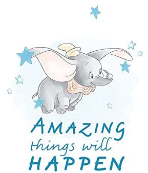 Komar Dumbo Amazing - Größe: 50 x 70 cm, Wandbild, Poster, Kunstdruck (ohne Rahmen), Disney