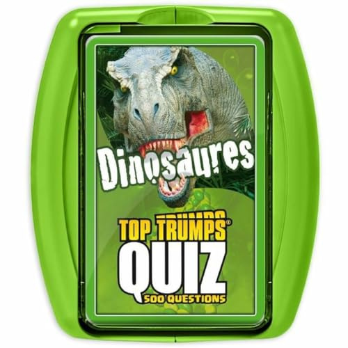 WINNING MOVES - Quiz DINOSAURES - 500 illustrierte Fragen - Gesellschaftsspiel - Reisespiel - Französische Version