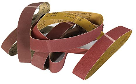 7 Stück schleifband, 50x686mm bandschleifer schleifbänder 120/240/320/400/600/800/1000 Körnungen zum Schleifen, Feilen, Schärfen