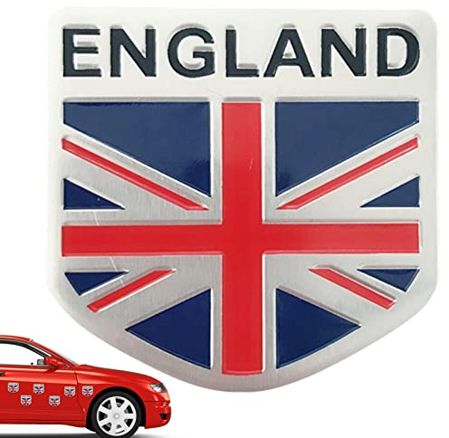 Bavokon Union Jack-Flaggen-Emblem-Aufkleber - England Vereinigtes Königreich Flaggen-Metallemblem-Aufkleber - Queen Elizabeth Car Emblem für Halloween Weihnachten Karneval Requisiten