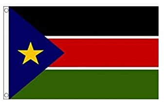 Stormflag SÜDSUDAN Flagge 90cmx150cm South Sudan Flagge 3x5ft Polyester 90g mit Ösen mit Doppelnadel genäht.