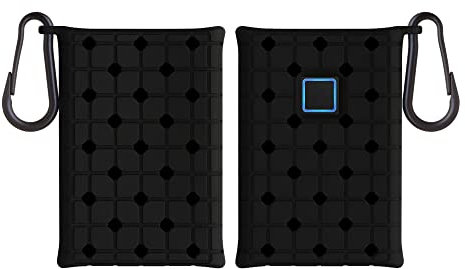 kwmobile Étui Disque Dur Compatible avec Samsung T7 Touch Portable SSD - Coque Protection Disque Dur Externe en Silicone - Noir