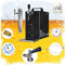 Komplett Set - Bier Zapfanlage, Bierzapfanlage PYGMY 25/K Limited Edition mit Membranpumpe, 1-leitig Trockenkühlgerät aus Edelstahl, 35 L/h, inkl. Schanksäule, Green Line, Zapfkopf:KeyKeg