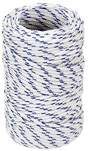 vidaXL White Boat Rope, Durable 2 mm Polypropylene Cord, 500 m Length, Versatile Usage for Boating, Fishing, Camping & Outdoor Tasks