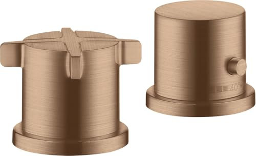 hansgrohe AXOR Citterio E 2-Loch Wannenrandarmatur mit Thermostat, 36412310, Farbe: Brushed Red Gold