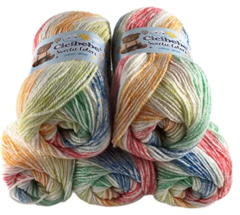 Rainbow Baby Yarn Cicibebe Sweetie Colors Double Knitting Anti Pilling Shade 105S