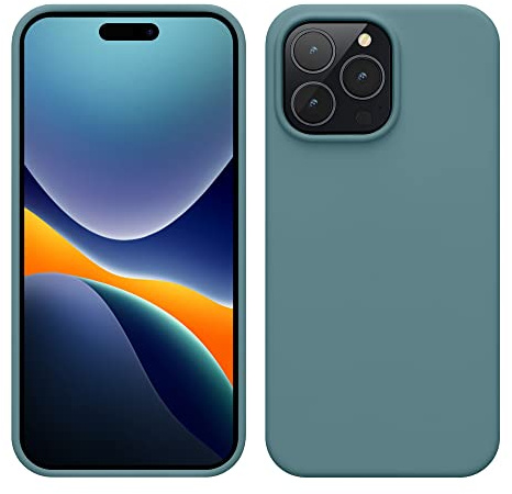 kwmobile Handyhülle für iPhone 14 Pro Max Hülle, für iPhone 14 Pro Max Case - Hülle Silikon - kabelloses Laden - Arctic Night