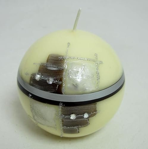 Kugelkerze Merope Creme-Braun ca. Ø 8cm