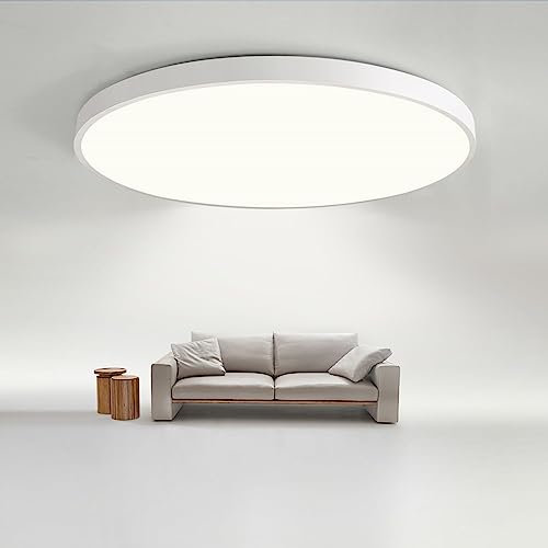JDONG LED Deckenleuchte 36W Flach Rund Weiß Deckenlampe Ø40CM Modern Warmweiß 3000K Lampe für Schlafzimmer Büro Wohnzimmer Küche Keller Balkon Ultra Dünn 4CM