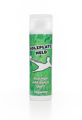 Duschgel Bolzplatzheld - Geschenk Fußball-Spieler, Geschenkidee für den Mann, Freund oder Kind