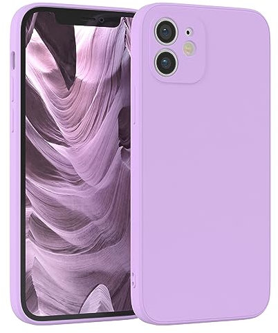 EAZY CASE - Silikonhülle für iPhone 12 Hülle Silikon Case Lila weich stoßfeste Handyhülle iPhone 12 Schutzhülle mit Kameraschutz Dünn Premium Schutz Cover TPU Phone Bumper in Violett