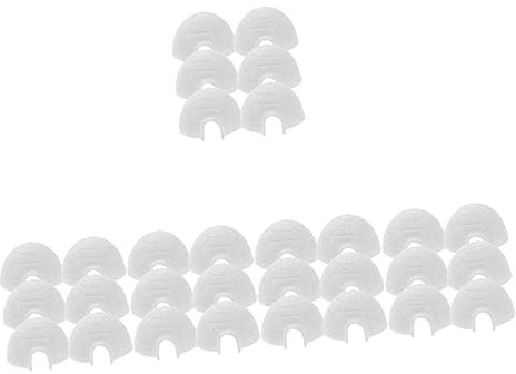 TOYANDONA 30 Stk Iglu-modell Wilde Kuchendekorationen Miniatur-iglu Iglu-ornamente Weihnachtsminiaturen Arktische Tierfiguren Puppenhaus Eishaus Karikatur Weiß Zylinder Kleinkind Plastik