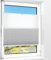 BOBODECO Day-Night Plissee ohne Bohren Verdunkelung mit Klemmfix, Weiß-Grau 50x120cm (BxH) Thermo Plissee 118% Verdunkelnd & lichtundurchlässig