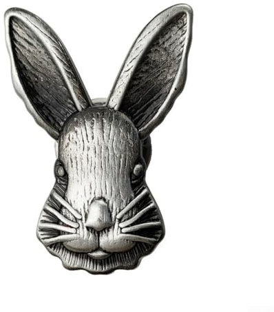 Zoegneer Zinc Alloy Rabbit Shaped Furniture Handle Door Knobs, Multiple Color Options Room Decor(Gray)