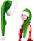 75cm Plüsch Nikolausmütze,Warm Dicker Nikolaus Mütze für Erwachsene Weihnachtszubehör,Deluxe-Weihnachtsmannmützen mit Samt und Plüschbesatz für Weihnachts Neujahr Geschenke Weihnachtsfeier Lieferungen