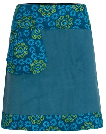 Vishes - Alternative Bekleidung - Thermorock Warmer Side-Bag Damen Winterrock kurz Minirock Fleece türkis 38