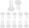 QUARKZMAN 12 Stück Flanschgleitlager Kunststoffbuchsen 4mm Bohrung x 5mm Außendurchmesser x 15mm Länge Nylonbuchsen, durchscheinend