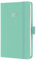 SIGEL J5408 Wochenkalender 2025 A6, Jolie, mintgrün, Hardcover mit Textileinband, Gummiband, Stiftschlaufe, Einstecktasche, 174 Seiten, vegan, Buchkalender, Terminplaner