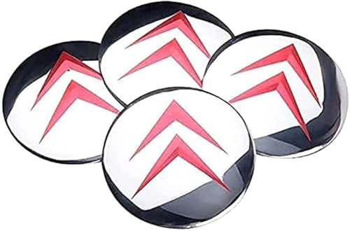4 Pièces Enjoliveurs de Roue pour Citroen C5 X C4 C3 C2 C1 DS3 DS4 DS5 C6 56mm, Cache-moyeux enjoliveurs autocollant de Capuchon de Jante Enjoliveur de Centre de Roue de Voiture Autocollant de Badge