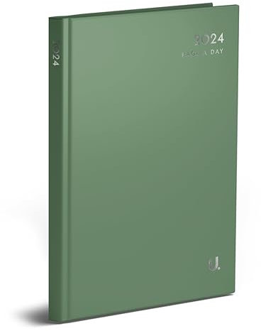 Terminplaner 2026, A4/A5/A6, Pastellfarben, modisch, Wochenansicht, ein Tag pro Seite, grün, A4 Tag pro Seite)
