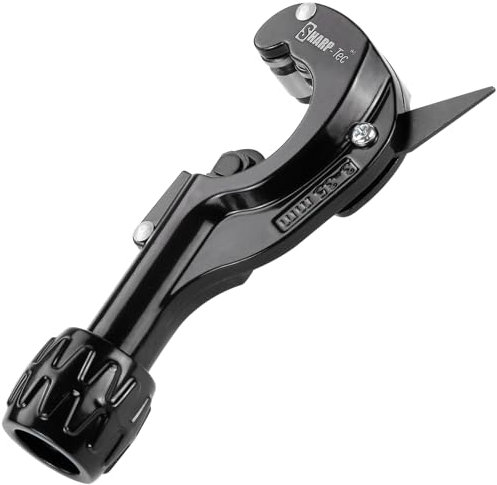 Sharp-tec 3-35mm Pipe Cutter, Adjustable Tube Cutter with Aluminum Alloy Body, Copper Pipe Cutting Tool for Plumbing with Blade for deburring