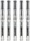 Jinhao 619 Harz-Füllfederhalter-Set, Iridium, feine Feder, glattes Schreiben mit Tintenkonverter (transparent), 5 Stück