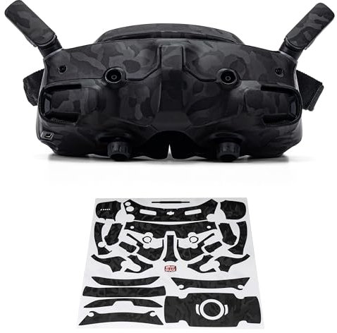 WRAPGRADE Folie Aufkleber für DJI Goggles 3 (Black Bumpy Camo)