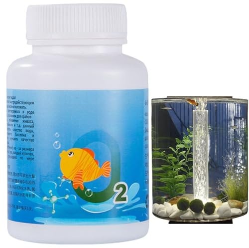 Fish Tank Oxy-gen Tablets,Oxy-genation Particles for Fish Tank,Aquarium Oxy-gen Tablets,Multi-Purpose Oxy-genation Tool,Fish Tank Water Cleaner Tablets,Oxy-gen Tablets for Fish Tank,Oxy-gen Tablets