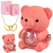 goldmiky Rosa Eterna Confezione Regalo,Confezione Regalo con Orsetto Rosa Eterna, Confezione Regalo per la Festa della Mamma, Compleanno, Regalo per Mamma, Fidanzata (Rosa)