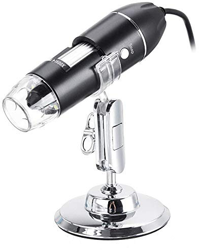 Digital Microscope Pancellent USB 1600X Magnification 8 LED Light Magnifier, Portable USB Microscope Camera with Stand for Laboratory Research