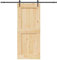 vidaXL Porte coulissante et kit de quincaillerie 95x210 cm pin massif