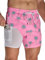 Arcweg Short de Bain pour Homme 2 en 1 avec Boxer doublé pour Homme avec Doublure de Compression Short de Plage à séchage Rapide Cocotier Rose L(EU)