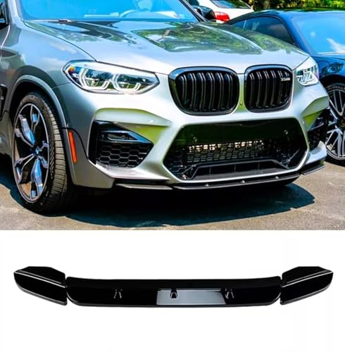 For Auto Perfectionists UK Front Splitter Spoiler Lip Wing Body Kit Compatible With BMW X3M F97 PRE-LCI 2019-2021 ABS Gloss Black