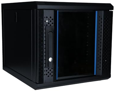 DSIT 6 HE - 10 Zoll Serverschrank - Glastür | (BxTxH) 370X450X370mm - Schwarz - , Kompakt