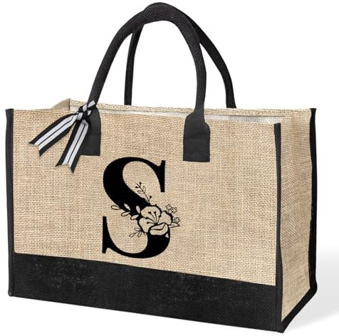 VLYX Strandtasche mit personalisiertem Schriftzug, Strandtasche geeignet für Geburtstag, Hochzeit, Strand, Urlaub, tolle Geburtstagsgeschenke für Frauen, Mütter, Lehrer, Krankenschwestern