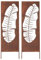 Kapaga - Paravent Métal 2x - 160 cm x 50 cm - Corten - Effet Rouillé Paravent pour Jardin - Élément de Paravent - Mur de Protection - Décoration de Jardin - Clôture - Rouille (Ombre)