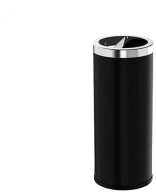 Poubelle de cuisine Poubelle en acier inoxydable 15L/25L/50L, extincteur de fumée, poubelle de cuisine ouverte à moitié supérieure noire, corbeille à papier for le bureau à domicile Poubelle en plasti