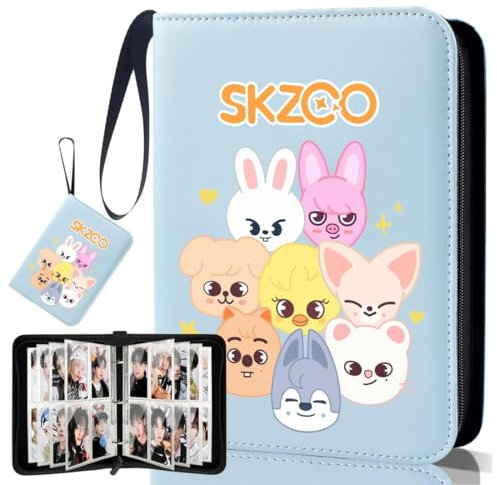 PEXIVOZ Stray Kids Merch,Stray Kids Photocard Binder,SKZ Skzoo Süße Cartoon Photocards Holder,Straykids Sammelkarten Album 400 Taschen,SKZ Photocards,Kpop Merch Geschenke für STAY
