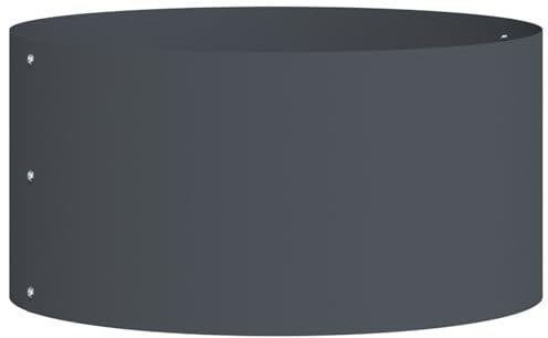 vidaXL Macetero metálico Antracita contemporáneo | Diámetro de 40 cm, para Uso Interior y Exterior, Material Duradero, diseño Circular, Elegante, fácil de Mantener, Ideal para Cualquier Espacio. SOP