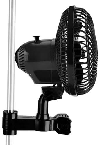 Ventilador De Carpas Grow: Poderoso Ventilador De Clip Oscilante Con Bajo Ruido | Fans De De Clip De 25W Con 2 Ajustes De Velocidad Para Gimnasio Camping Kitchen RV Greenhous Workshop Baby Nurse