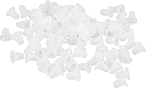 Bamjour Tattoo Ink Cups, 100 Stück/Beutel Ink Cups Tattoo 2 Größen Silikon Cap Kunststoff Microblading Pigment Zubehör Halter (S)
