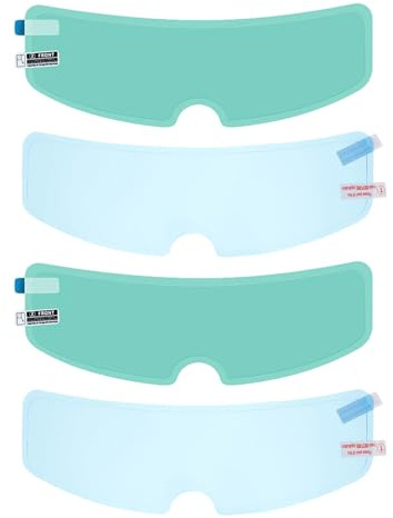 Healifty 4pcs Motorcycle Helmet Visor Tint Film Reusable Fog Shield Protective Sticker for Sunny Cold Days